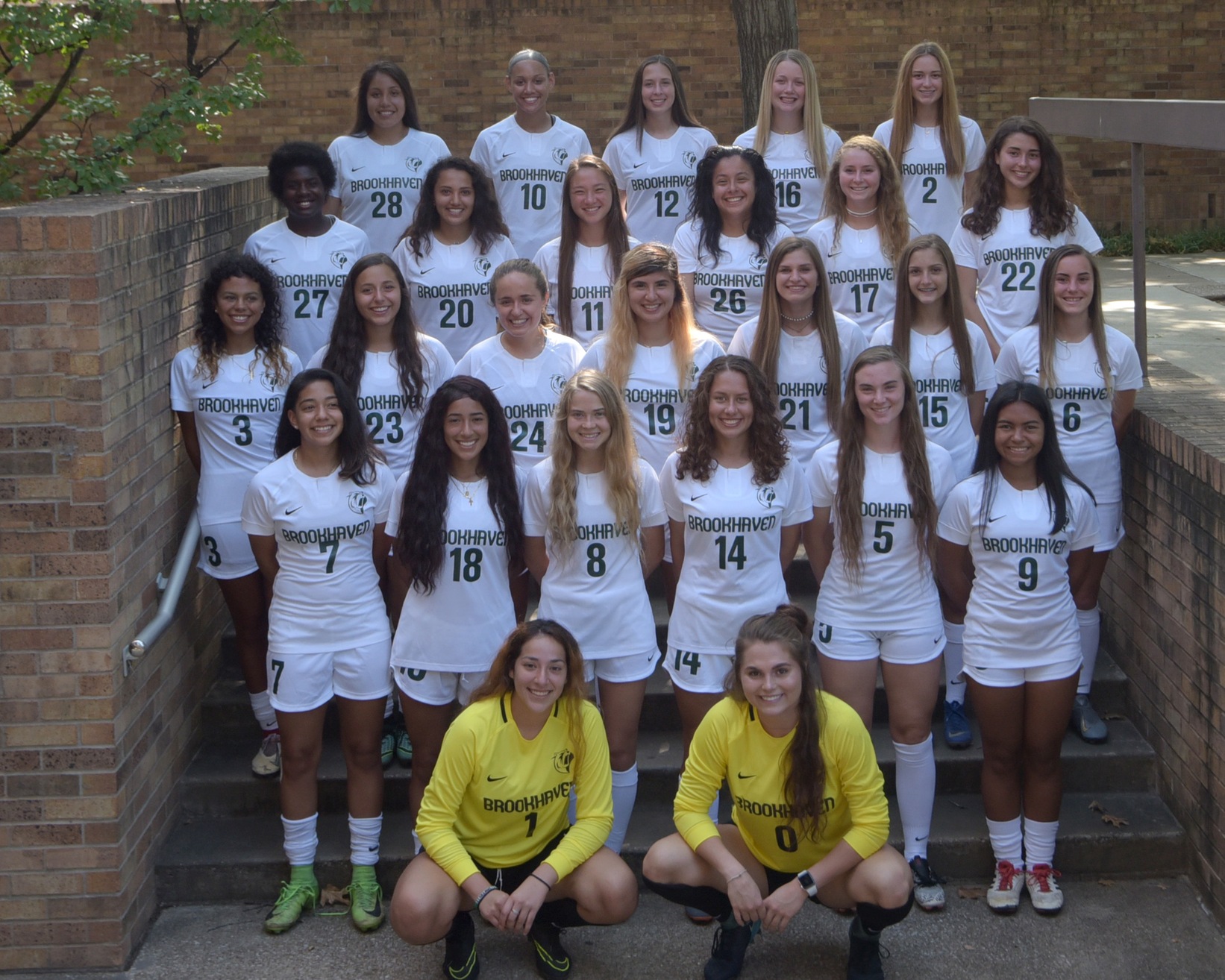This is a picture of the 2019 Brookhaven College Women's Soccer team.