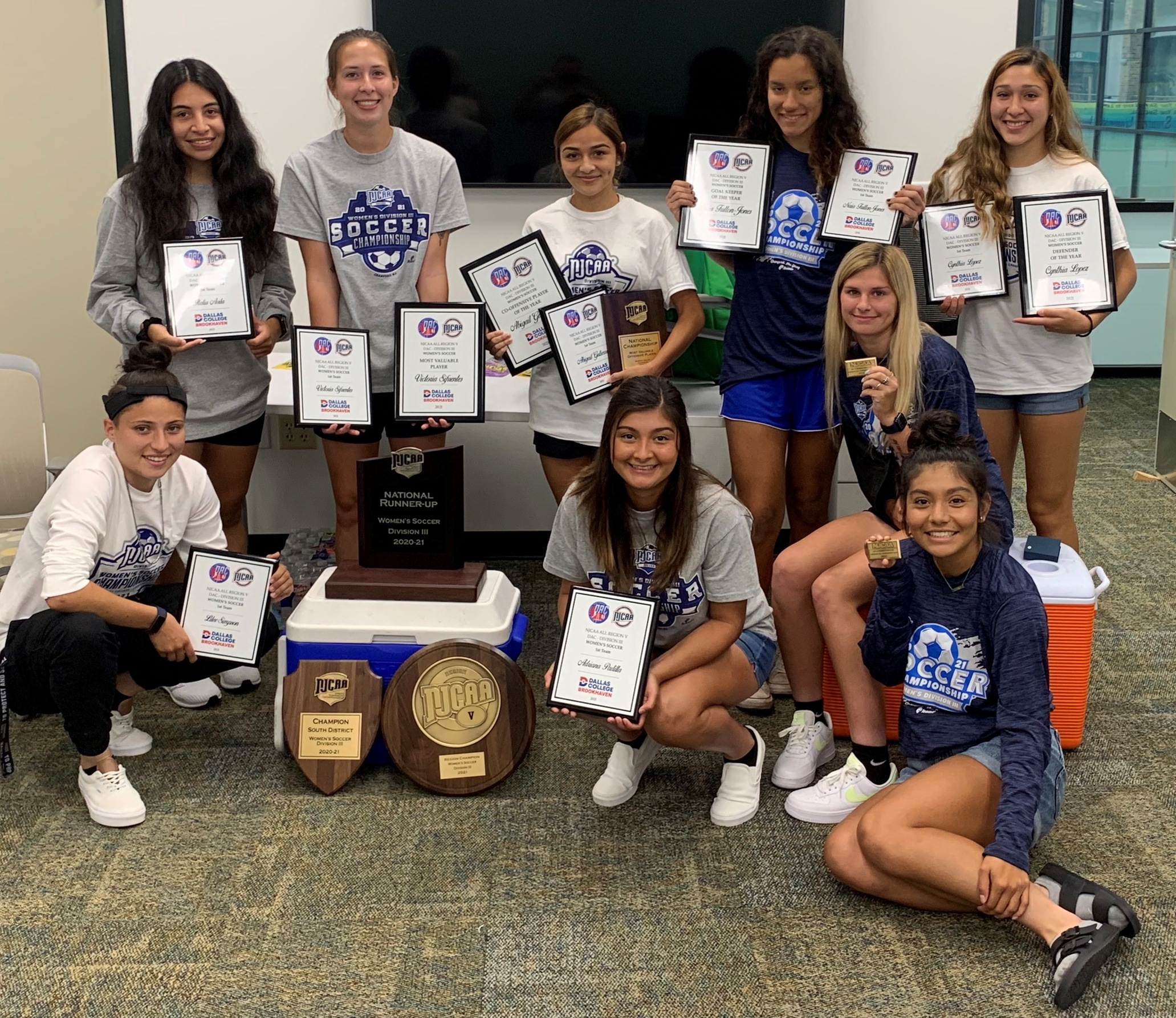 This is a picture of the All-Conference players for Brookhaven Soccer. 